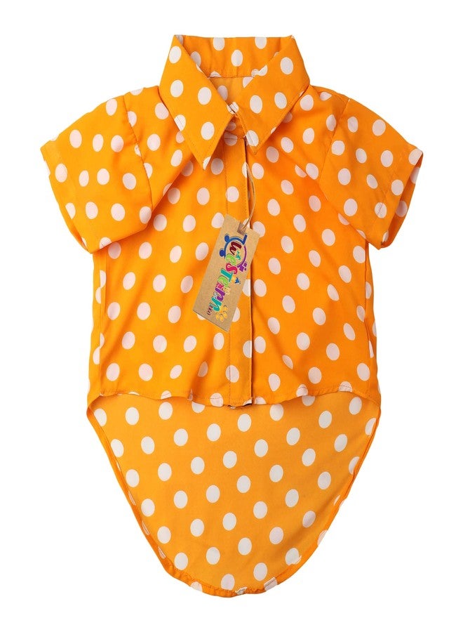 Western Era Cotton Printed Breathable Basic Vest Dog Shirt, Super Soft Shirt, Cute Lightweight Thin Shirt for Your Furries, Ultra Comfort Dog Apparel (Polka Orange) (XLarge - 24inch) - Image 5